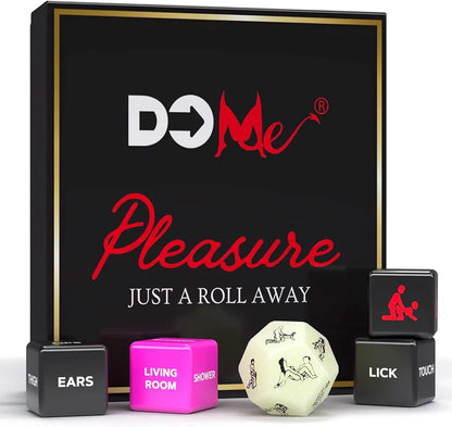 Deluxe 5-Piece Adult Intimacy Dice Set with Storage Case and Guide