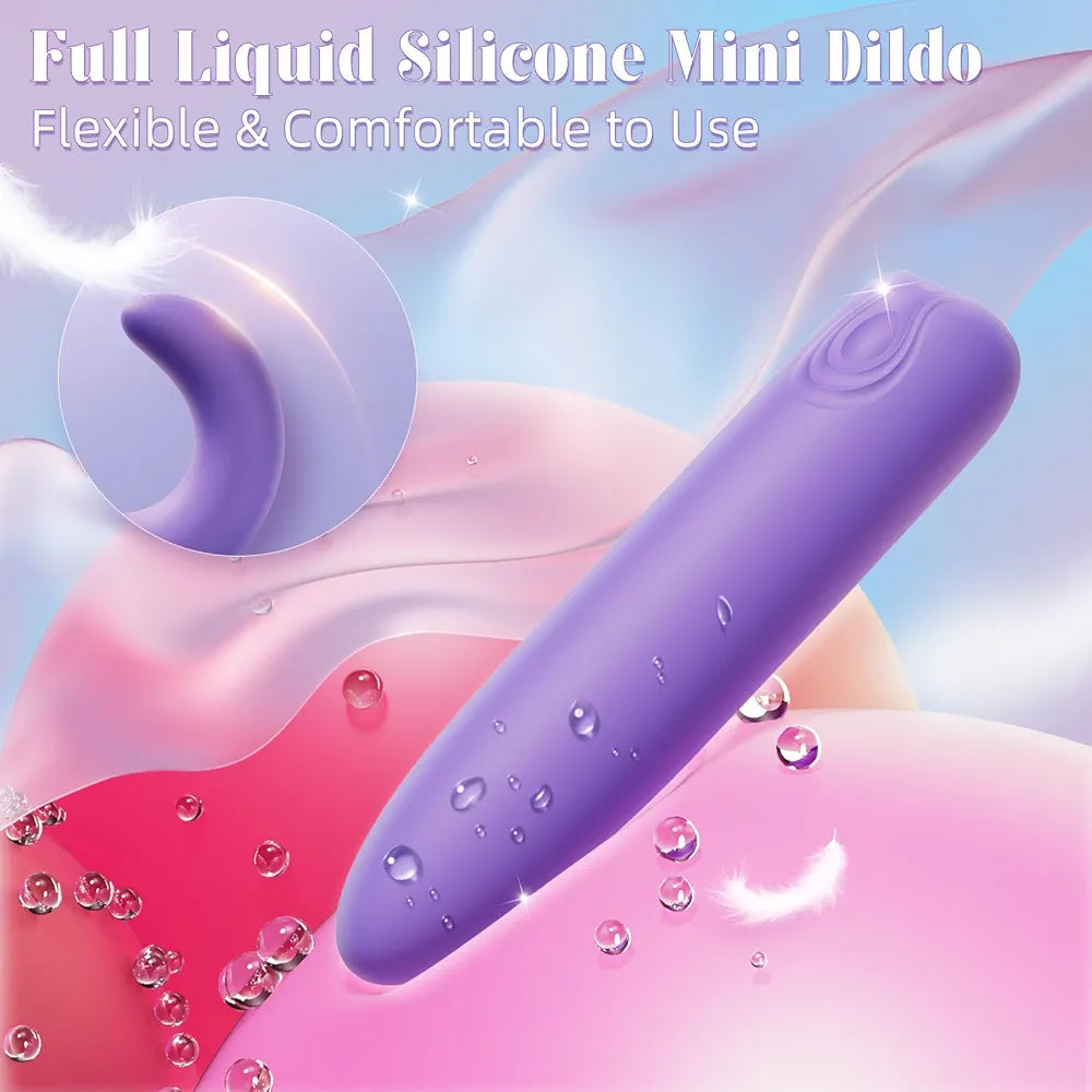 Premium Mini Bullet Vibrator - 9-Speed Waterproof Silicone Finger Wand for Clitoral, G-Spot, and Nipple Stimulation
