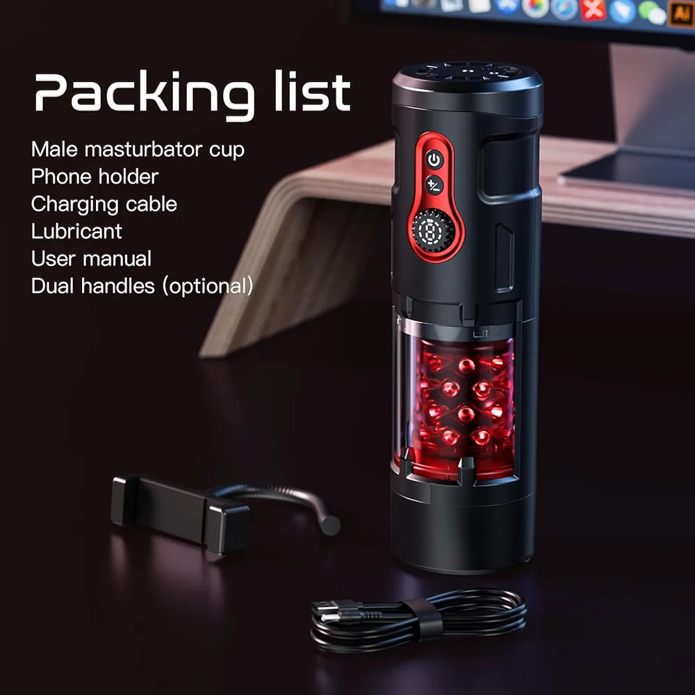 VIIGOO Automatic Male Masturbation Cup with 5 Thrusting and 9 Rotation Modes