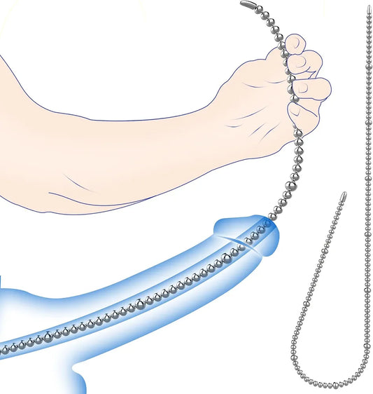 Stainless Steel Urethral Sounding Rod and Prostate Stimulator for Men