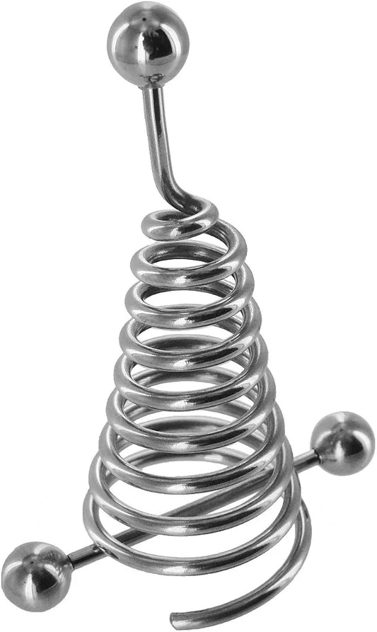 Premium Stainless Steel Spiral Nipple Extender and Barbell Jewelry