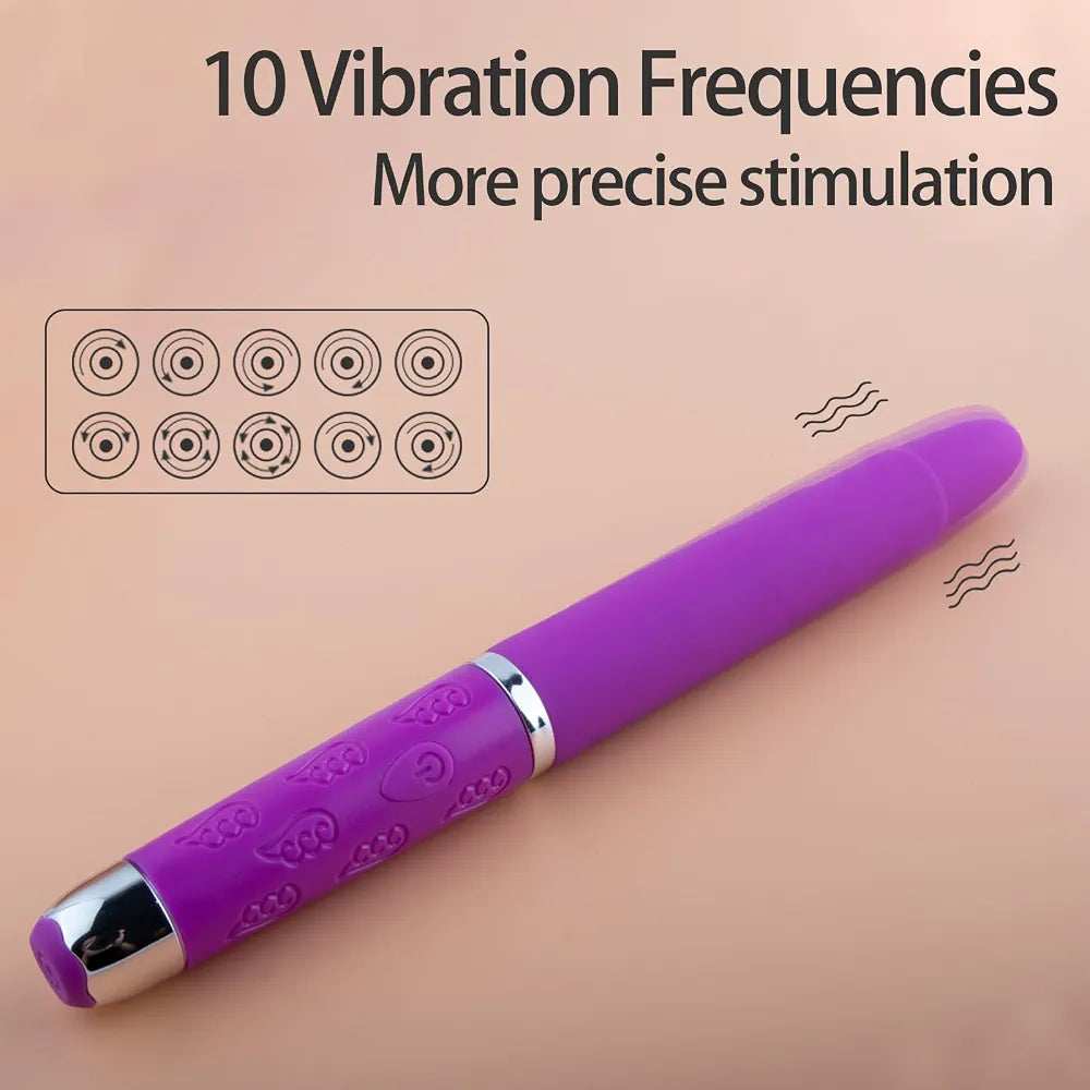 10-Frequency Mini Wand Vibrator for Clitoral and G-Spot Stimulation