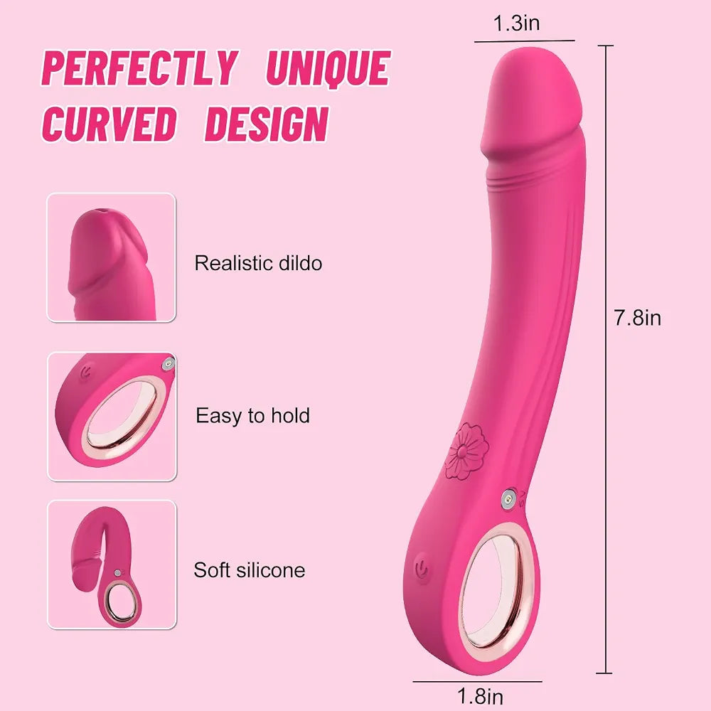Premium Silicone G-Spot & Clitoral Vibrator with 10 Vibration Modes