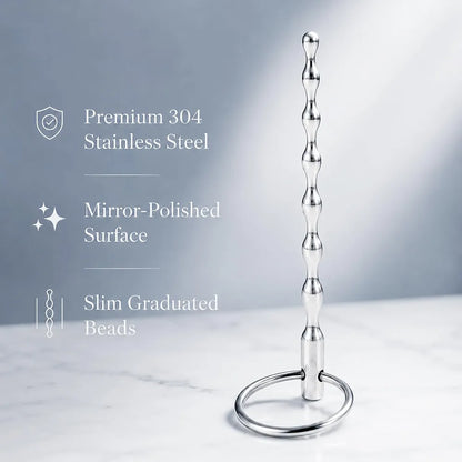 5.12 Inch Stainless Steel Screw-Threaded Urethral Sound Dilator and Penis Plug