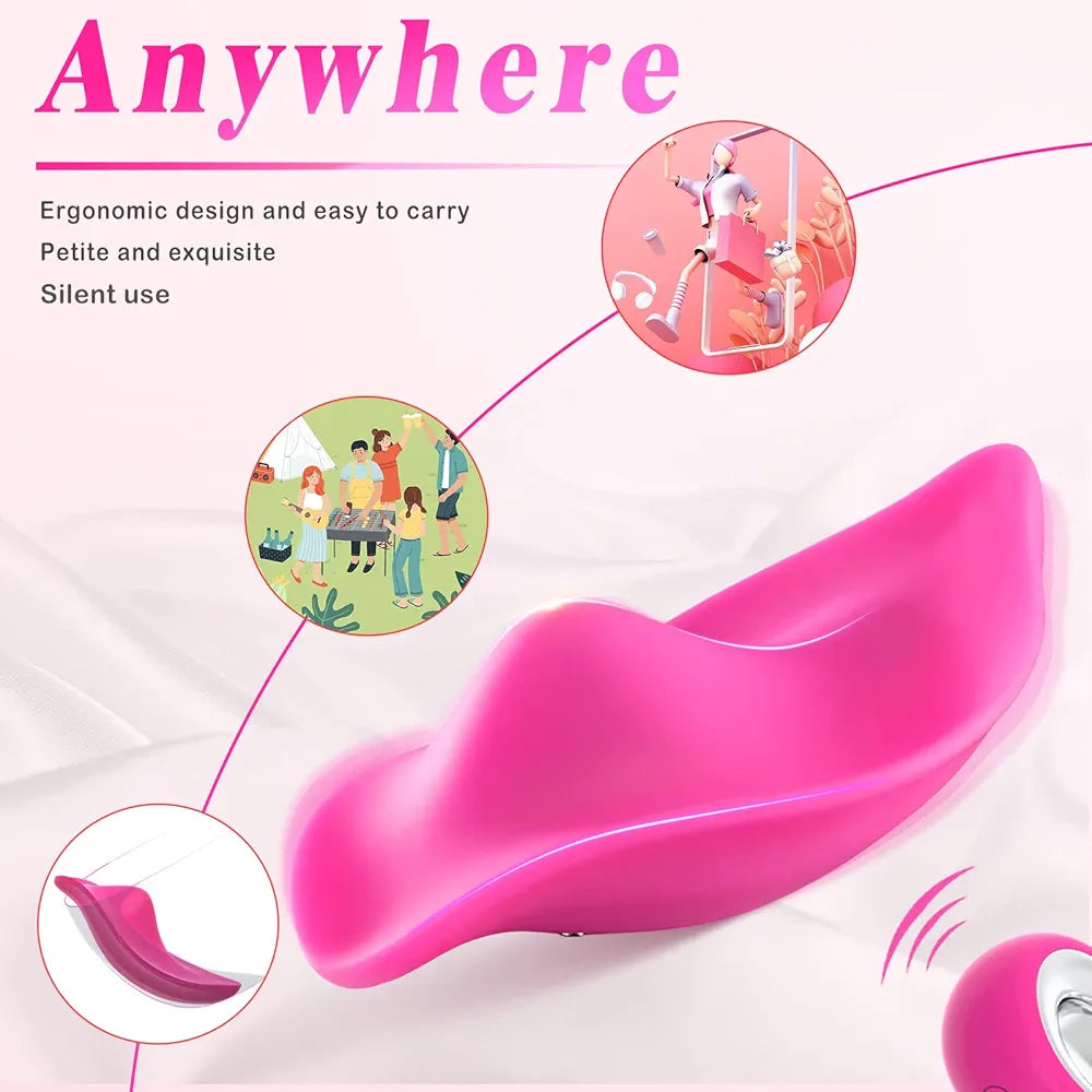 Remote-Controlled Wearable Panty Vibrator with 12 Modes for Couples