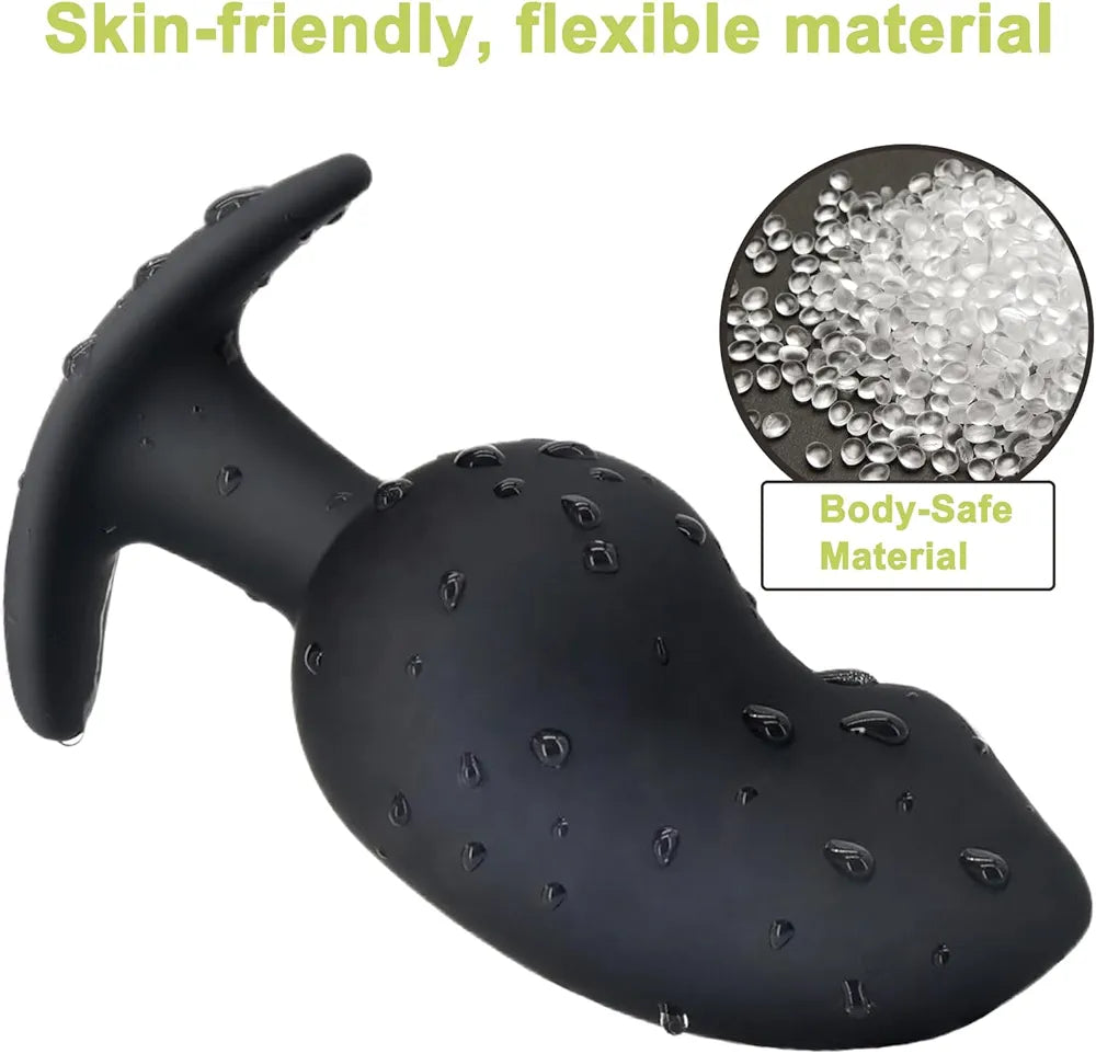 Ergonomic Silicone Anal Training Plug with Curved Base for Comfortable Prostate Stimulation