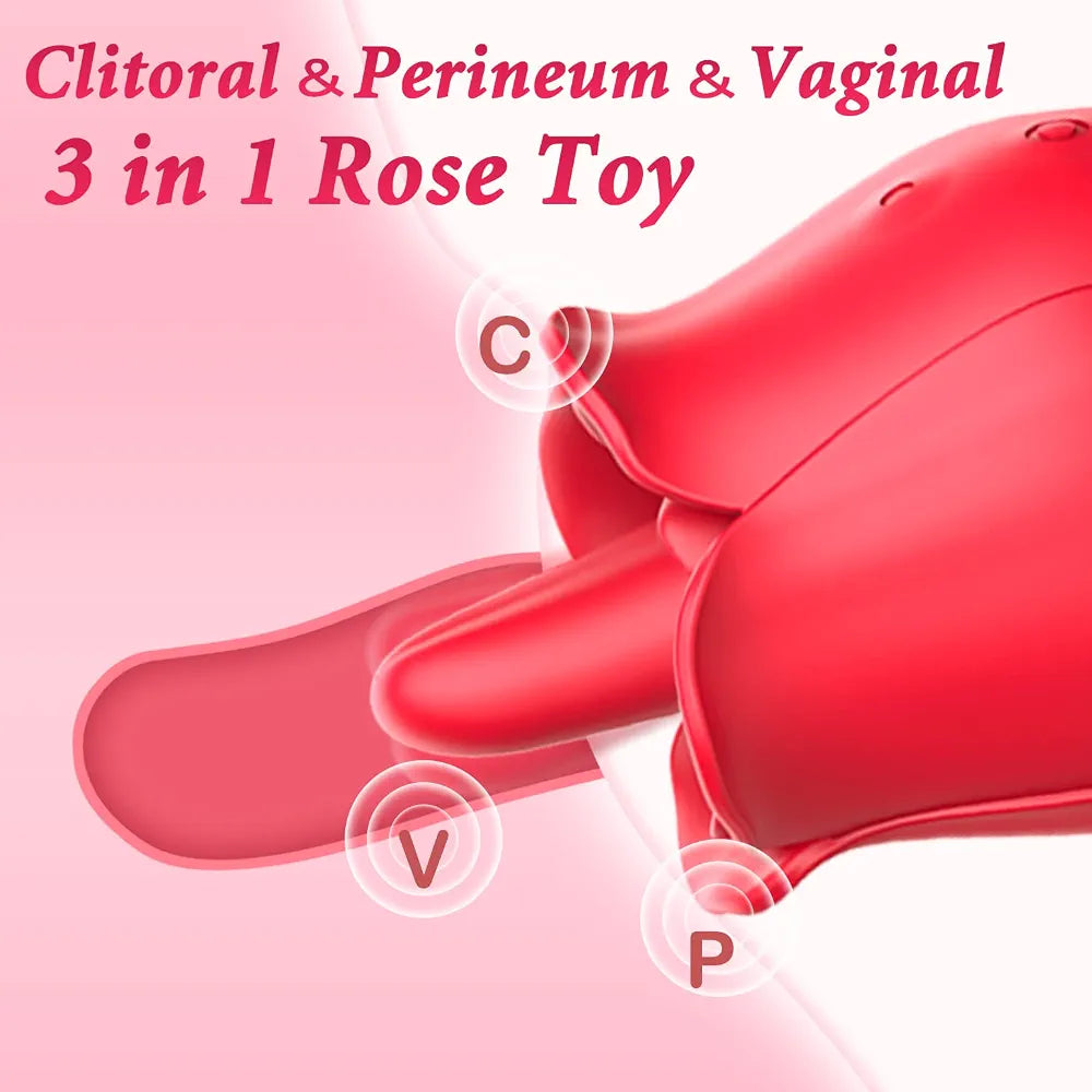 Visetoyz 9-Mode Tongue Licking Clitoral and Nipple Stimulator for Women