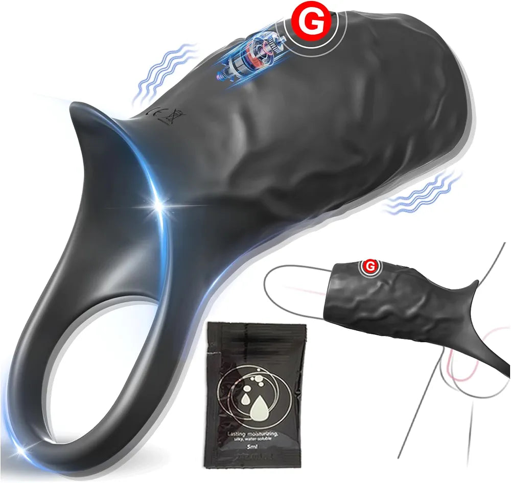 Premium Silicone Vibrating Penis Sleeve and Cock Ring for Enhanced Stimulation