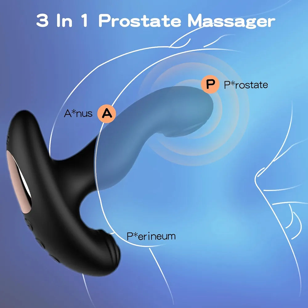 Remote-Controlled Prostate Massager and Wearable Butterfly Vibrator with 20 Modes