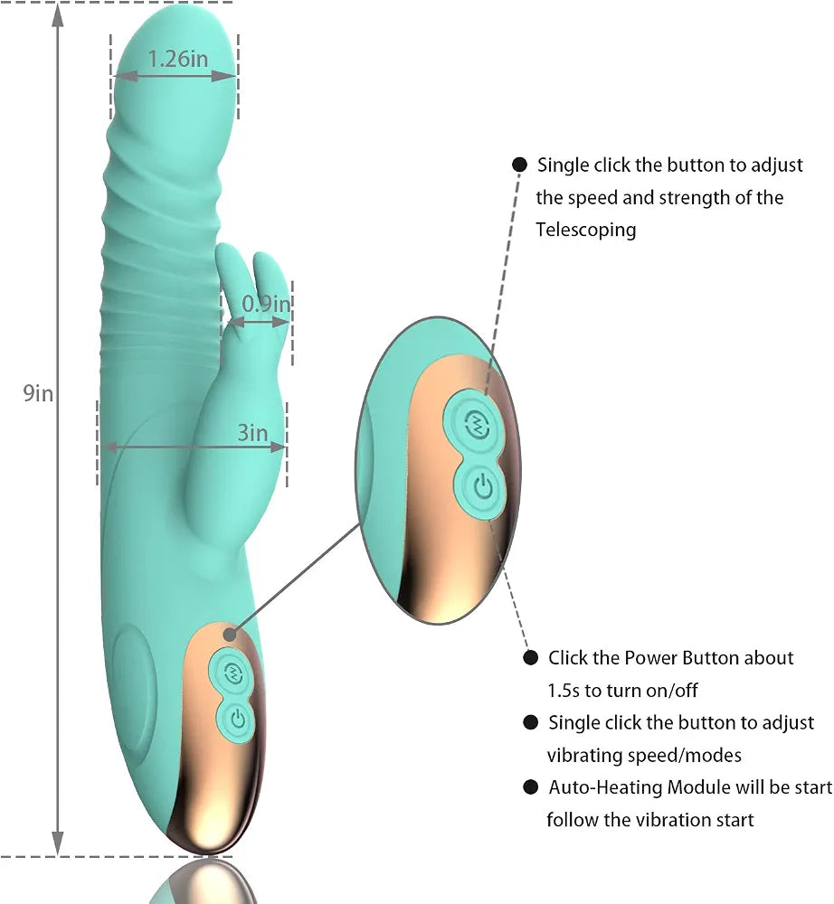 7-Mode Rabbit G-Spot & Clitoral Vibrator with Wand Massager for Couples