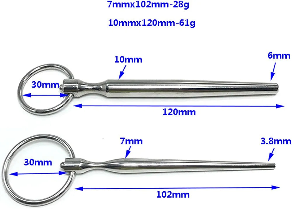 Stainless Steel Urethral Dilator and Stimulator for Men