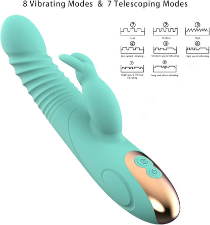 7-Mode Rabbit G-Spot & Clitoral Vibrator with Wand Massager for Couples