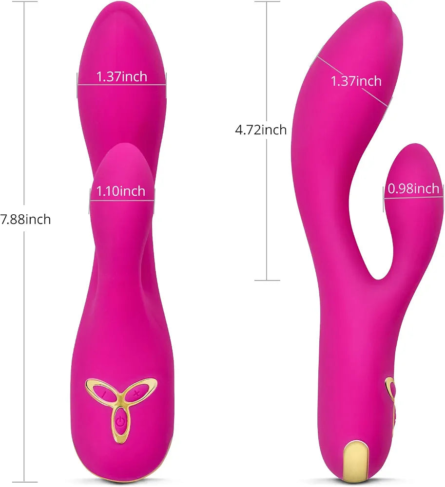 Premium Rechargeable Rabbit G-Spot & Clitoral Vibrator - Waterproof Dual-Stimulation Massager