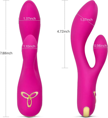 Premium Rechargeable Rabbit G-Spot & Clitoral Vibrator - Waterproof Dual-Stimulation Massager