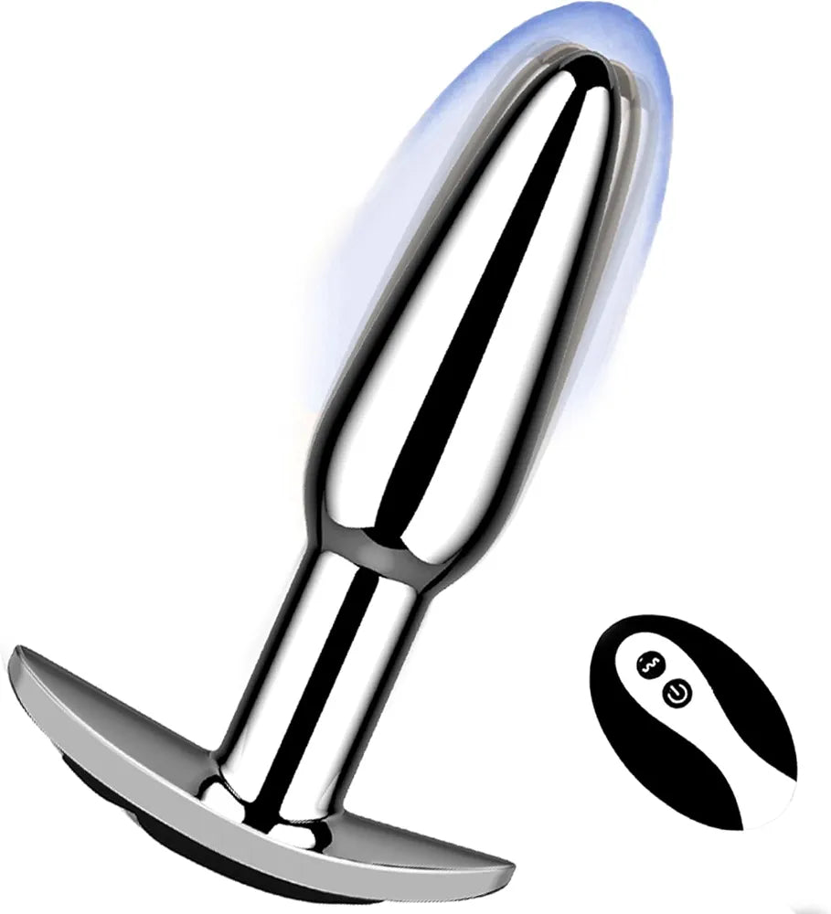 Remote-Controlled Vibrating Anal Plug with 10 Modes and Flared Base