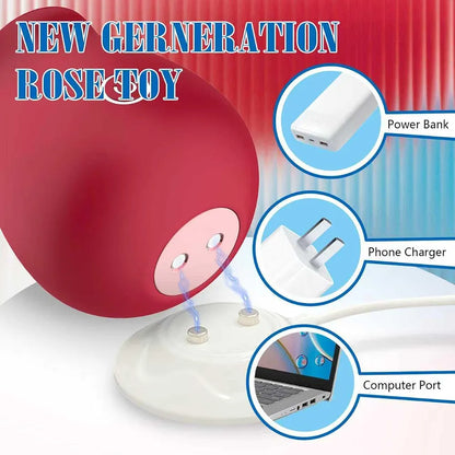 Rose Petal Clitoral Suction Vibrator - 10 Mode G-Spot Stimulator for Women