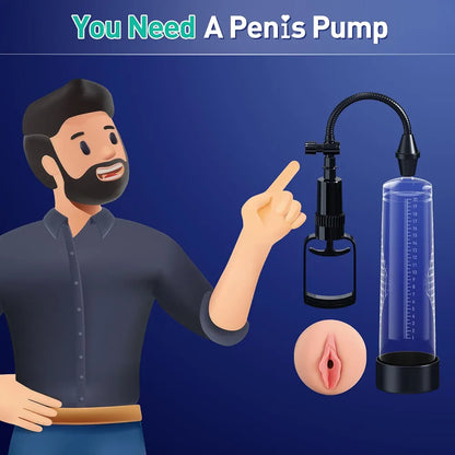 Penis Pump Sex Toys for Men - ACUMUM Manual Vacuum Penis Extender Male Sex Toys, Penis Pumps Penis Enlarger Adult Toys with Pocket Pussy, Penis Sleeve Cock Sexual Stimulation Device for Erection