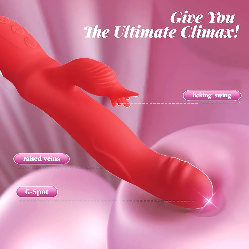 Ergonomic Finger-Shaped Rabbit Vibrator with 10 Vibration Modes and Waterproof Design