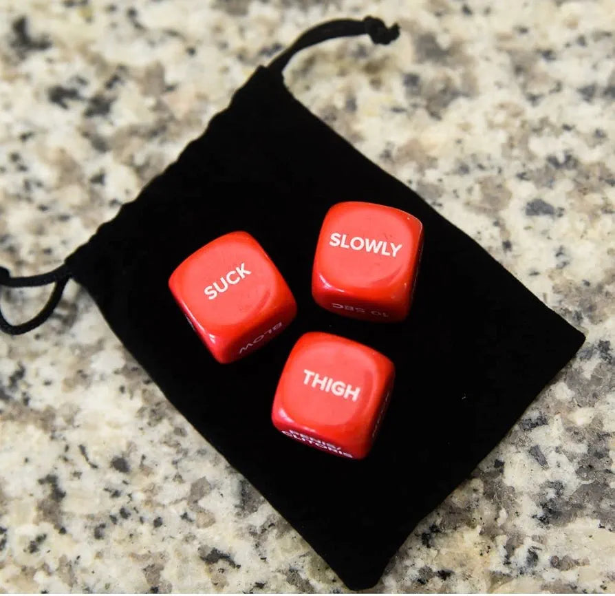 Adult Romantic Couple's Decision-Making Game Dice