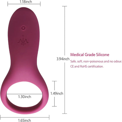 IMO Rechargeable Waterproof Silicone Vibrating Penis Ring for Couples