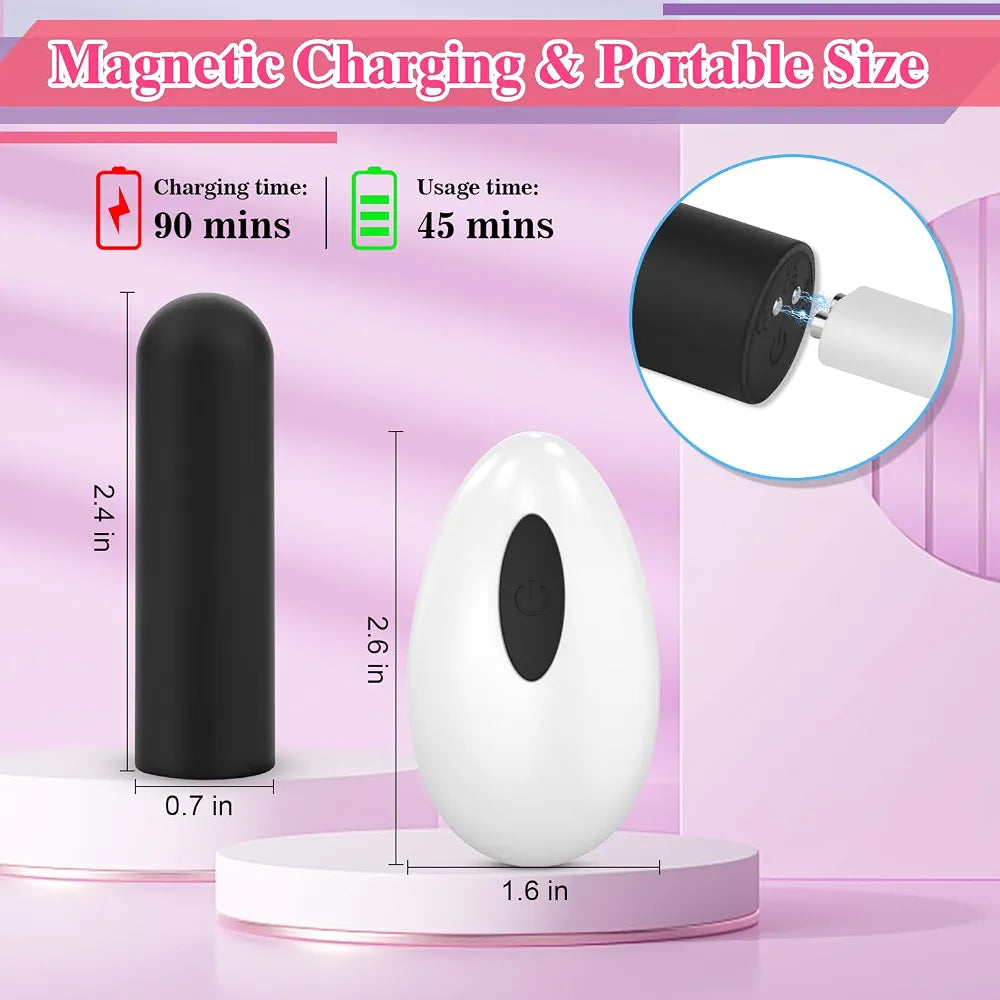 AIVSMY Wearable Remote Control Bullet Vibrator - 10-Mode Panty Vibe for Clitoral Stimulation