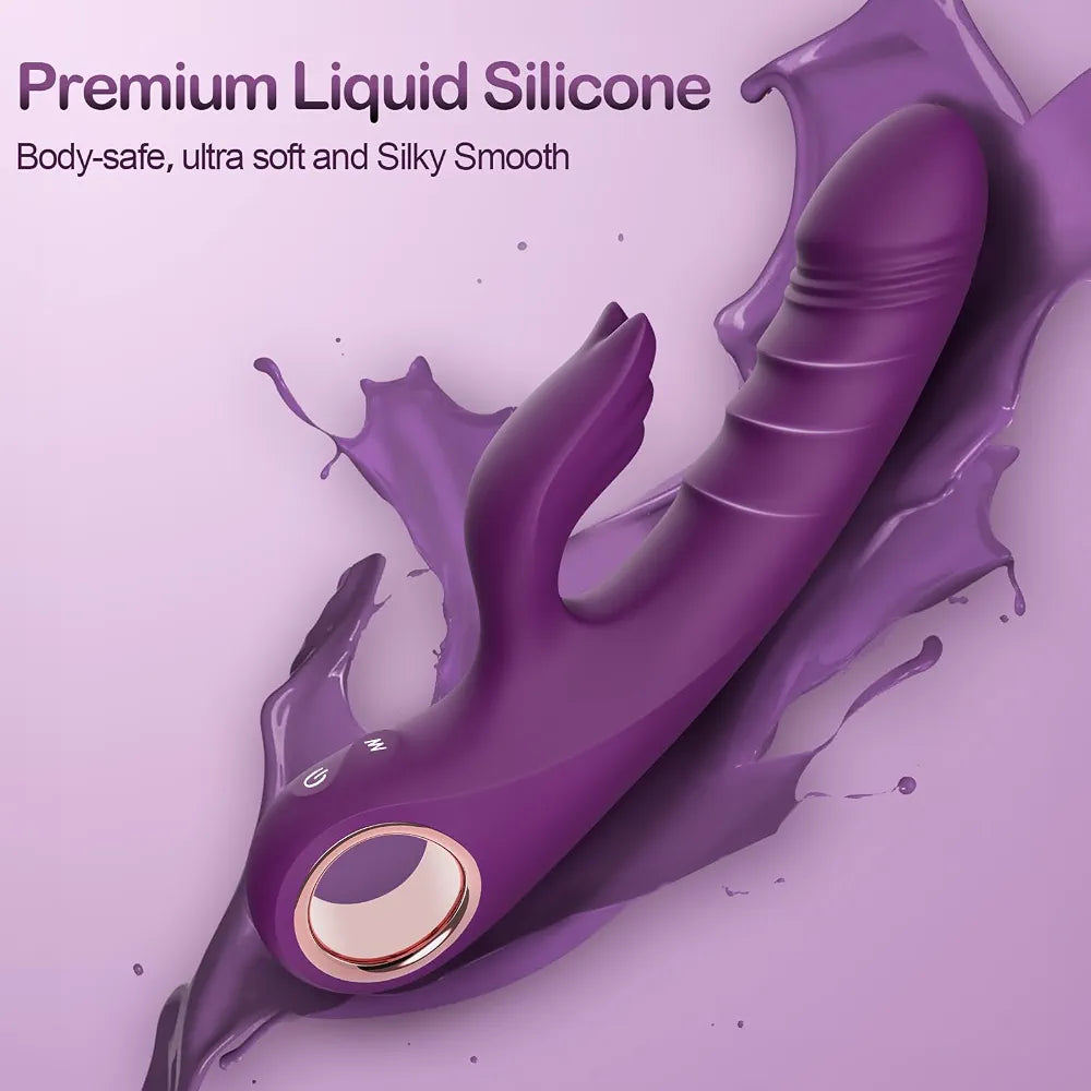 Dual-Action Rabbit G-Spot Vibrator with 3 Thrusting Modes and 10 Vibration Patterns