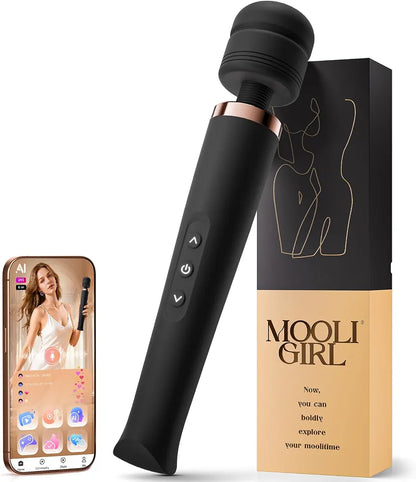 24-Mode Waterproof Cordless Wand Massager for Clitoral and Full-Body Stimulation