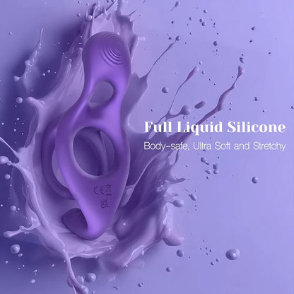 Remote-Controlled Waterproof Vibrating Cock Ring for Couples' Intimacy and Stimulation
