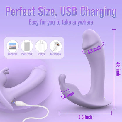 Discreet App-Controlled Wearable G-Spot & Clitoral Vibrator for Couples