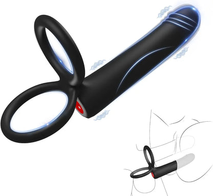 10-Mode Vibrating Dual-Action Prostate Massager and Cock Ring for Couples