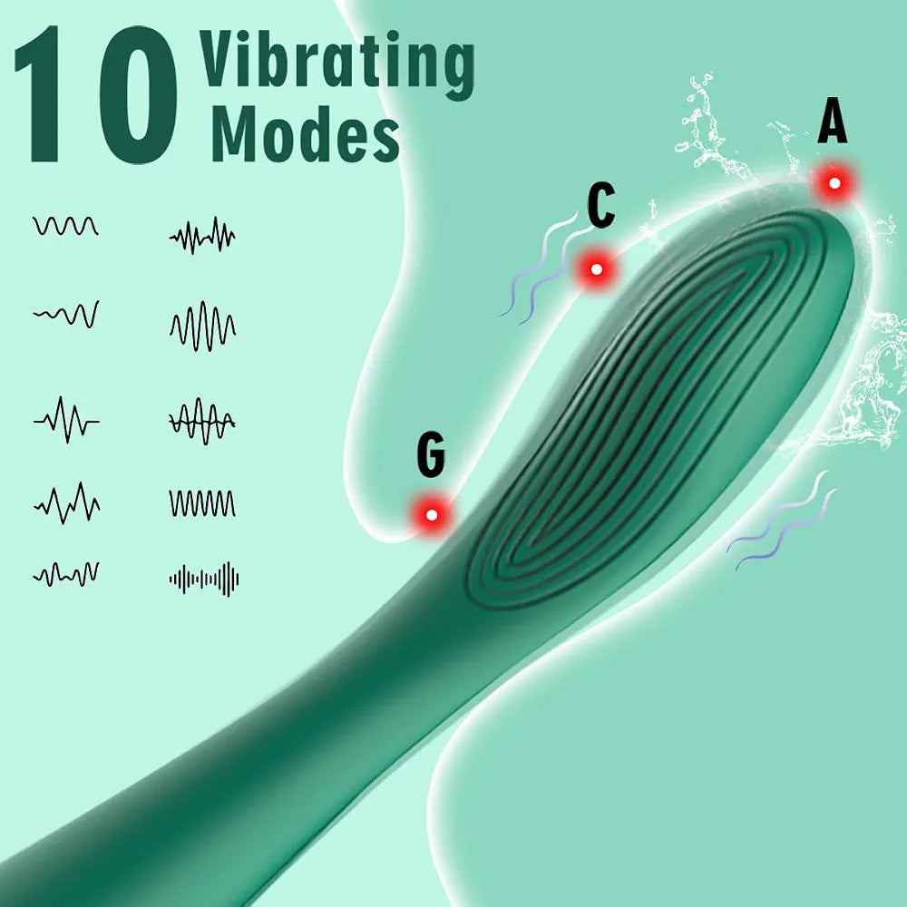 10-Mode Waterproof Clitoral and G-Spot Vibrator for Couples