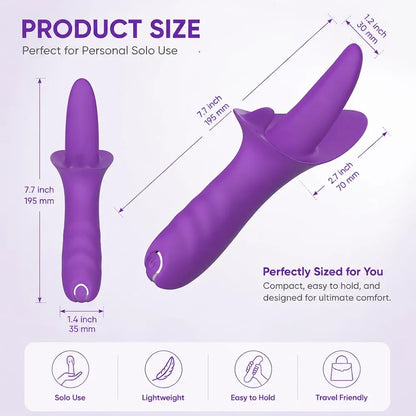 Rechargeable Silicone Clitoral and G-Spot Vibrator with 90 Stimulation Modes