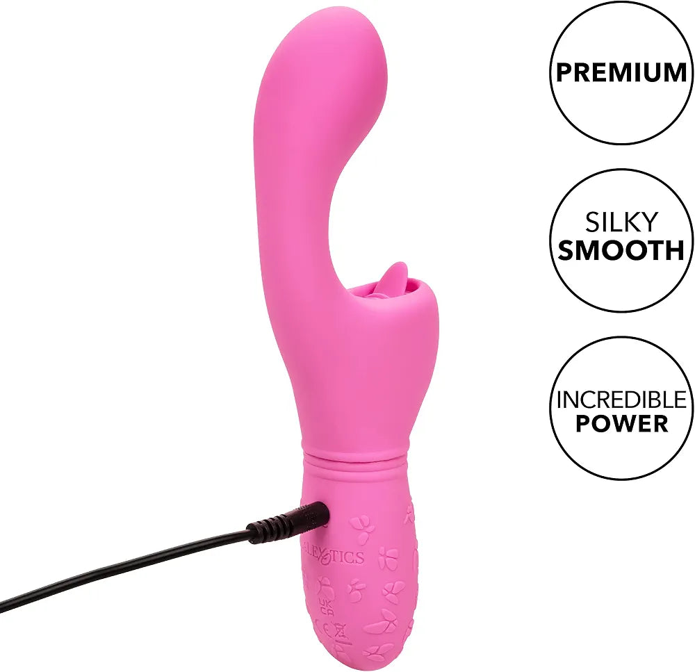 CalExotics Rechargeable Butterfly Kiss Flicker Vibrator - Pink