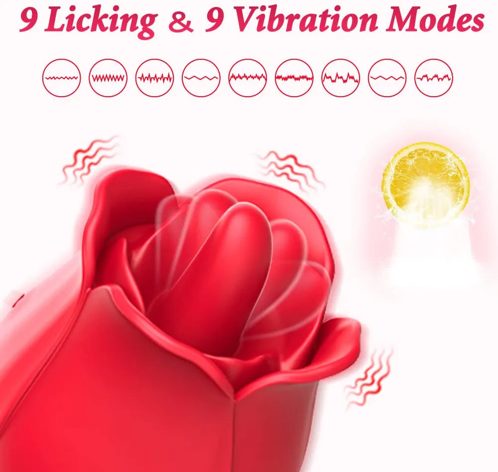 Visetoyz 9-Mode Tongue Licking Clitoral and Nipple Stimulator for Women