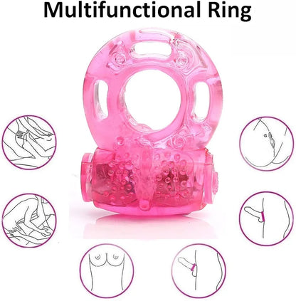 Dual-Action Vibrating Penis and Clitoral Stimulator Ring for Enhanced Performance