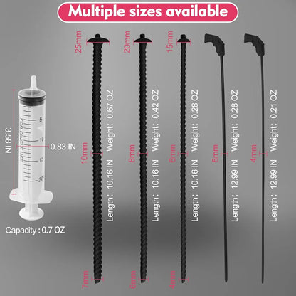 5-Piece Silicone Threaded Urethral Dilator and Sounding Set for Male Training