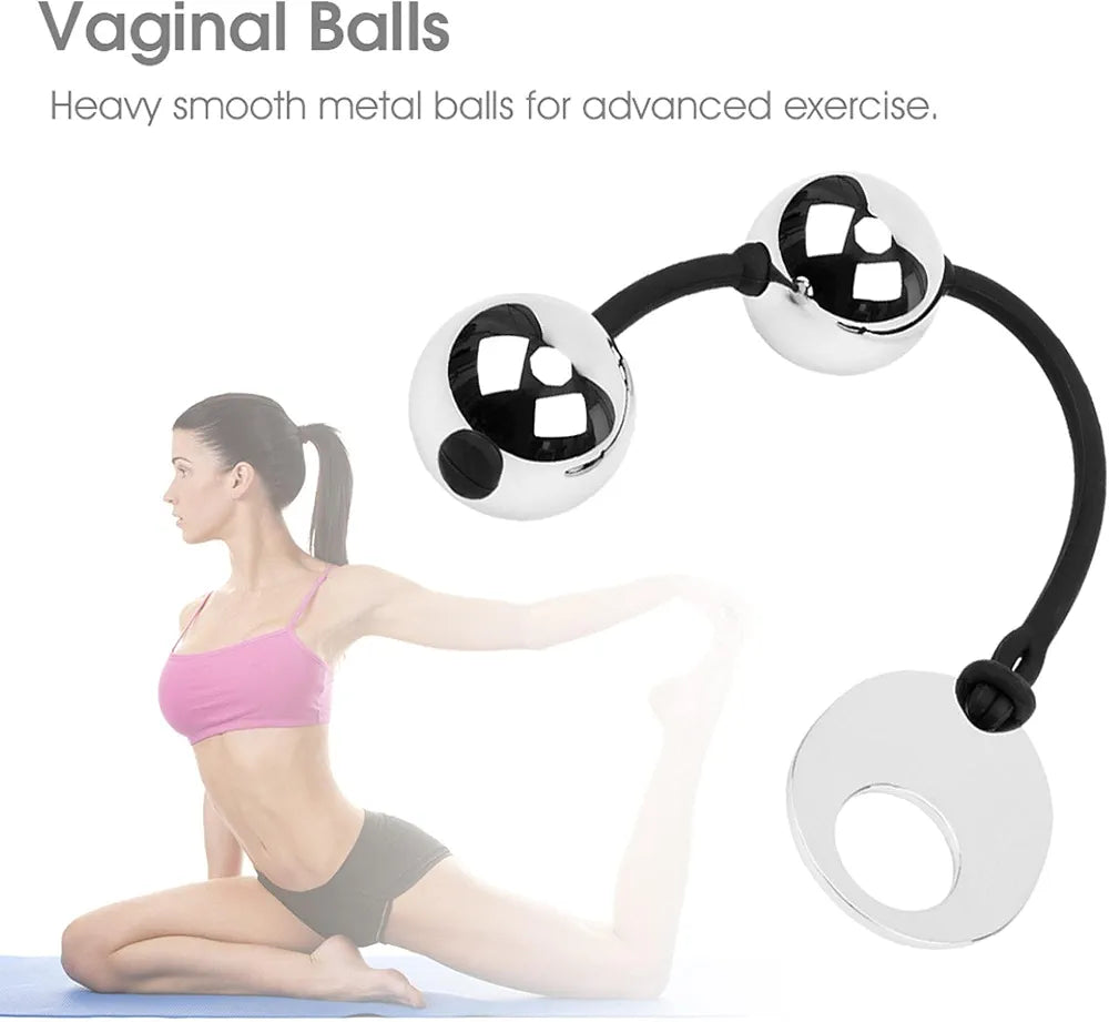 Premium Weighted Stainless Steel Kegel Exercise Beads for Pelvic Floor Training 220g