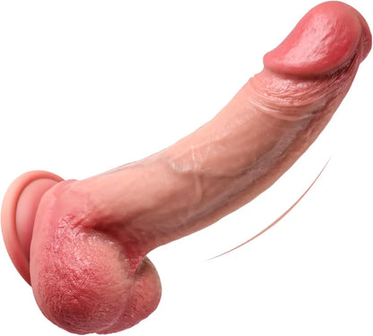 6-Inch Realistic Liquid Silicone Dildo with Suction Cup and Lifelike Texture