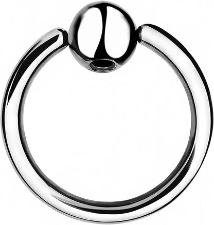 Heuceo Stainless Steel Oval Bullet Urethral Sound and Penis Plug Dilator Set with Ring and Nylon Line