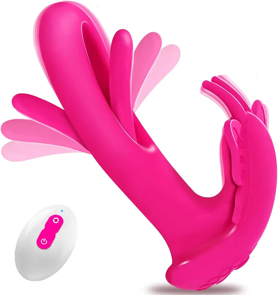 Butterfly Remote-Controlled Wearable G-Spot and Clitoral Vibrator with 9 Flapping and 9 Vibration Modes