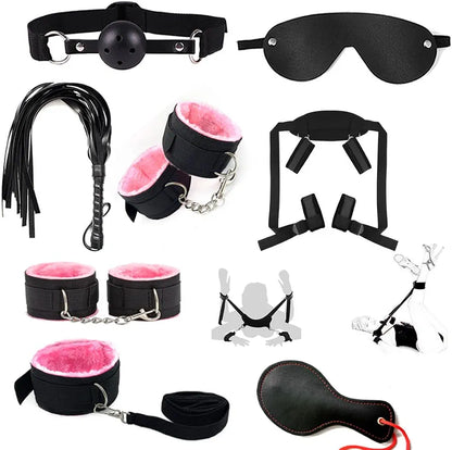 33-Piece Premium BDSM Bondage and Anal Play Starter Kit for Couples