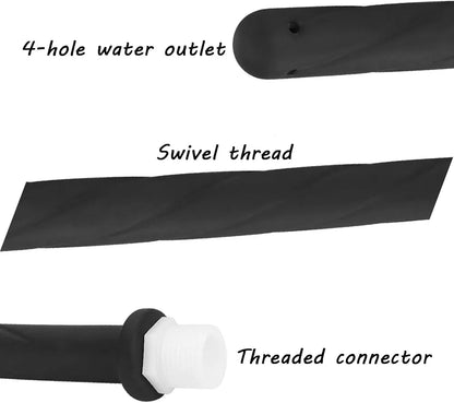 17-Inch Silicone Irrigation Tubing for Enema and Colon Cleansing with Threaded Tap Attachment