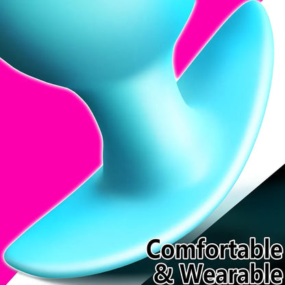 Silicone Prostate Massager and Anal Training Plug with Ergonomic Curved Base