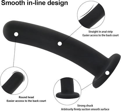 3-Piece Silicone Anal Plug and Dildo Training Kit with Suction Cup for Prostate and G-Spot Stimulation