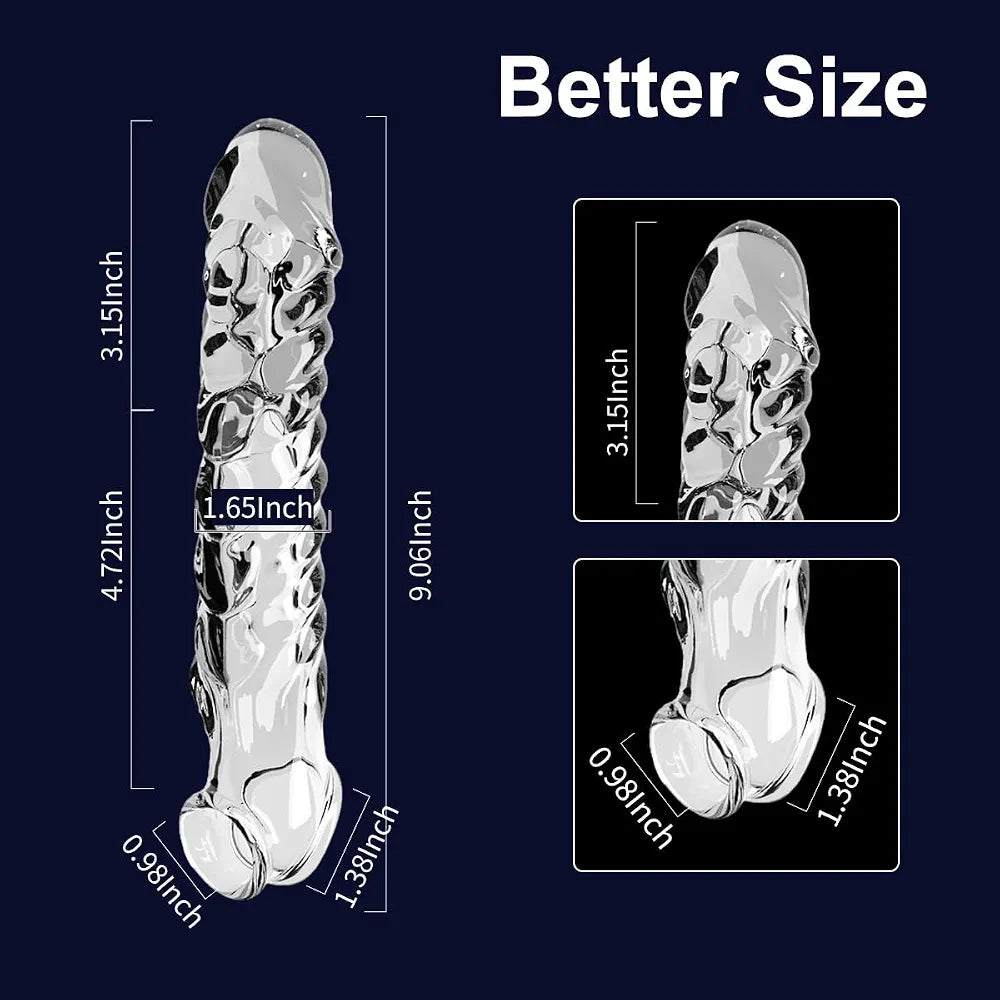 Realistic 3.15-Inch Penis Extender and Girth Enhancer Sleeve for Men