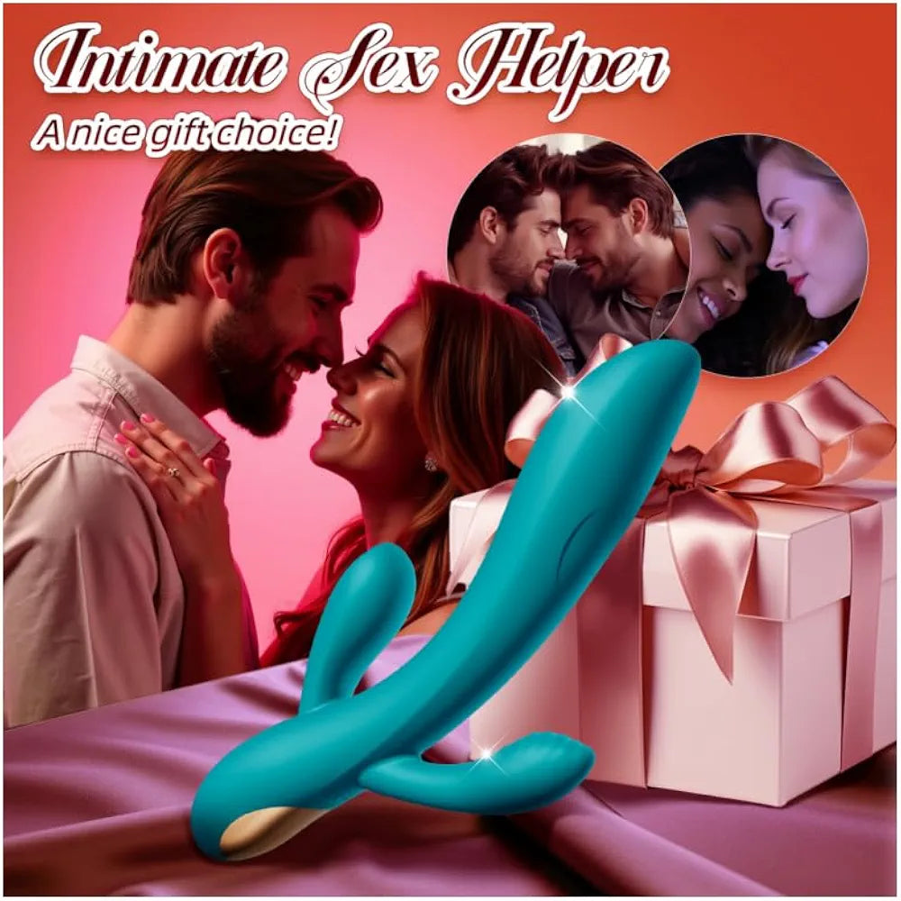Premium 3-in-1 Silicone Rabbit Vibrator with 10 Vibration Modes for Clitoral and G-Spot Stimulation