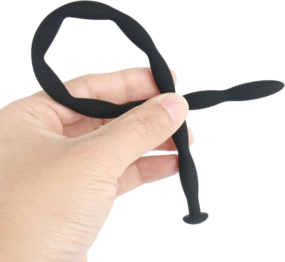 Set of 8 Flexible Silicone Urethral Sounding Rods for Male Penis Stimulation