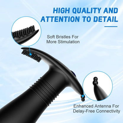 Compact Rechargeable Remote-Controlled Vibrating Anal Plug with 10 Modes