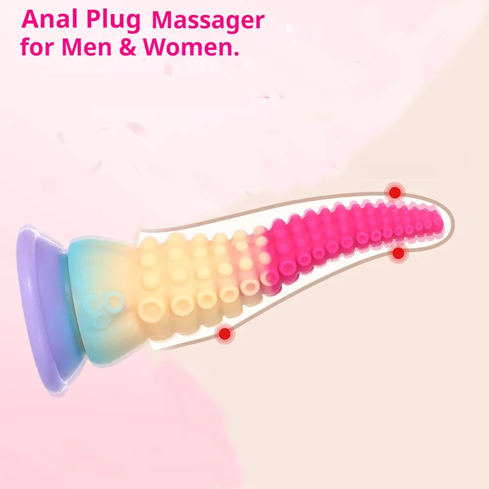 Realistic Fantasy Octopus Tentacle Dildo with Suction Cup and Prostate Stimulator