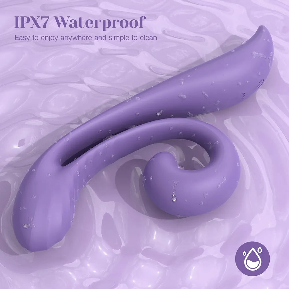 Tracy's Dog Dual-Stimulation Rabbit Vibrator with 10 Vibration Modes, Flexible Silicone G-Spot and Clitoral Massager